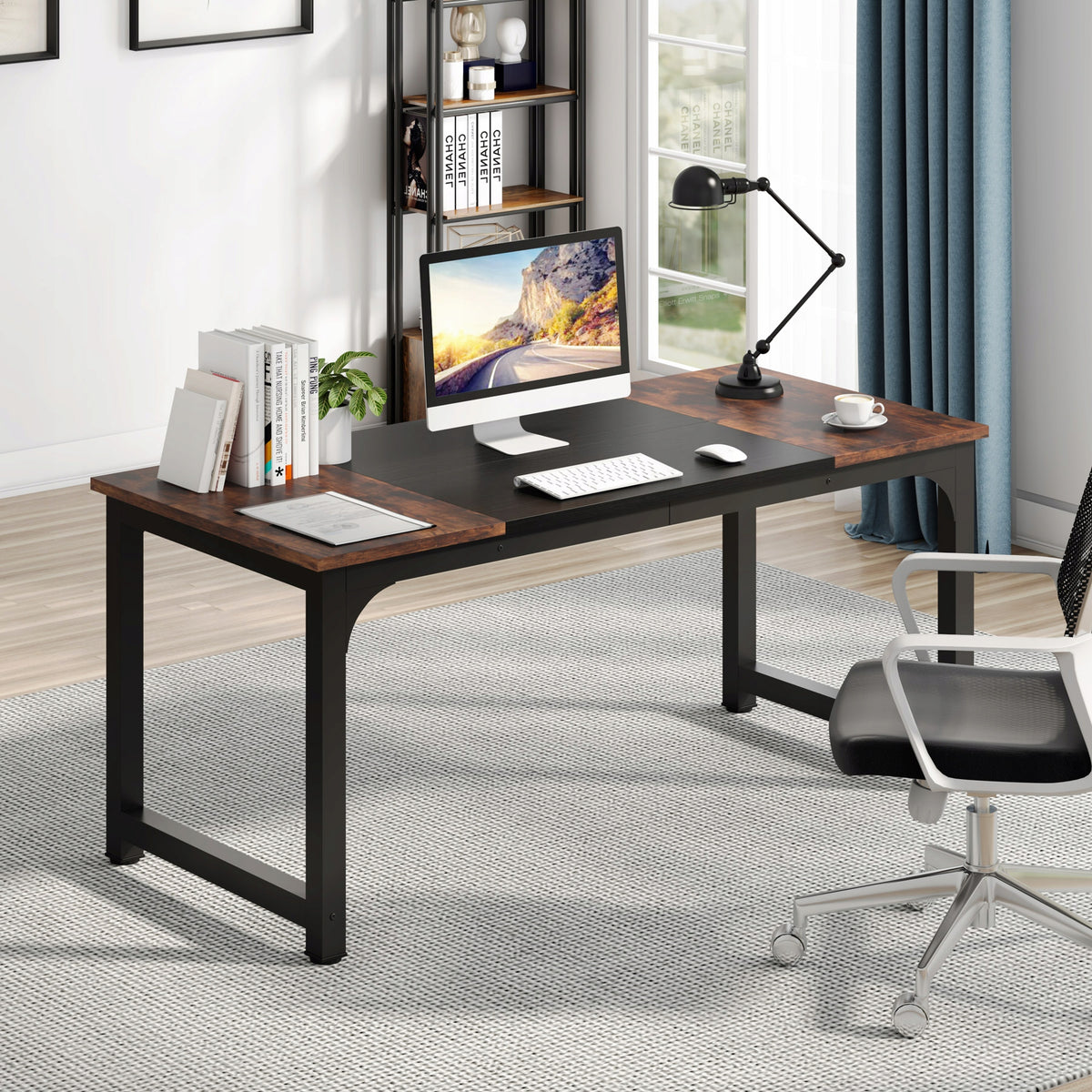 Computer Desk Industrial LOFT Gaming Large 75 x 160 x 80 cm Manufacturer code Biurko Komputerowe Industrialne LOFT Gamingow