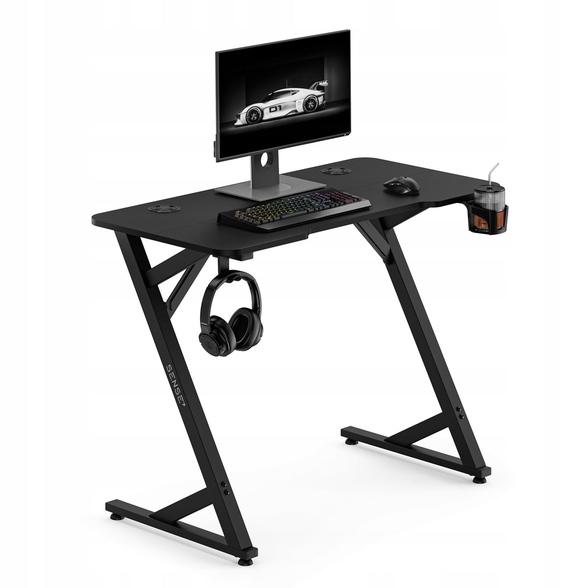 Computer Gaming Desk for Computer + Accessories 100x50cm Sense7 Vamo