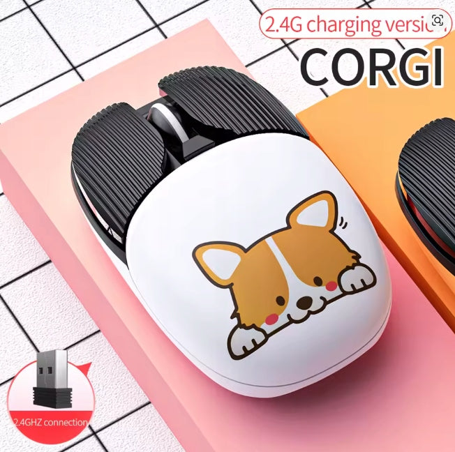 Computer Laptop Mouse WITH DOG CORGI DOG CUTE GIFT Packaging status original