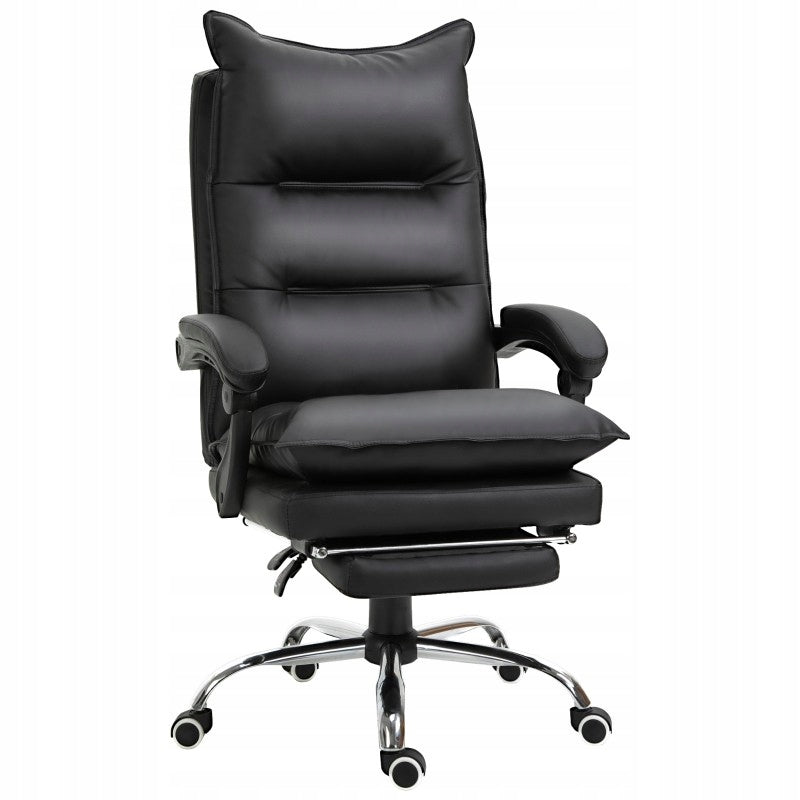Computer Office Chair Swivel Black Adjustable Footrest for Office +