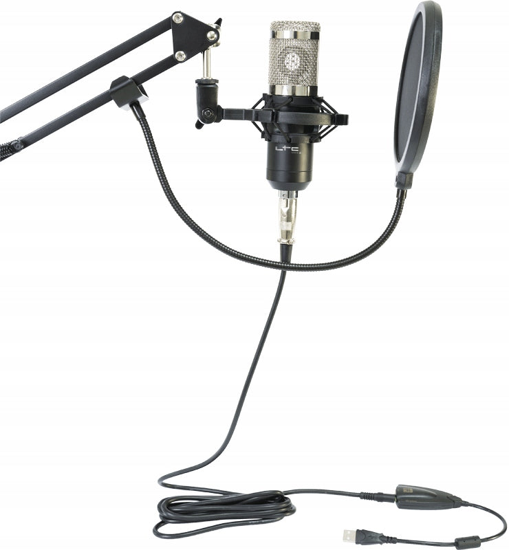 Computer Table Microphone USB pop Filter Tripod Packaging status original
