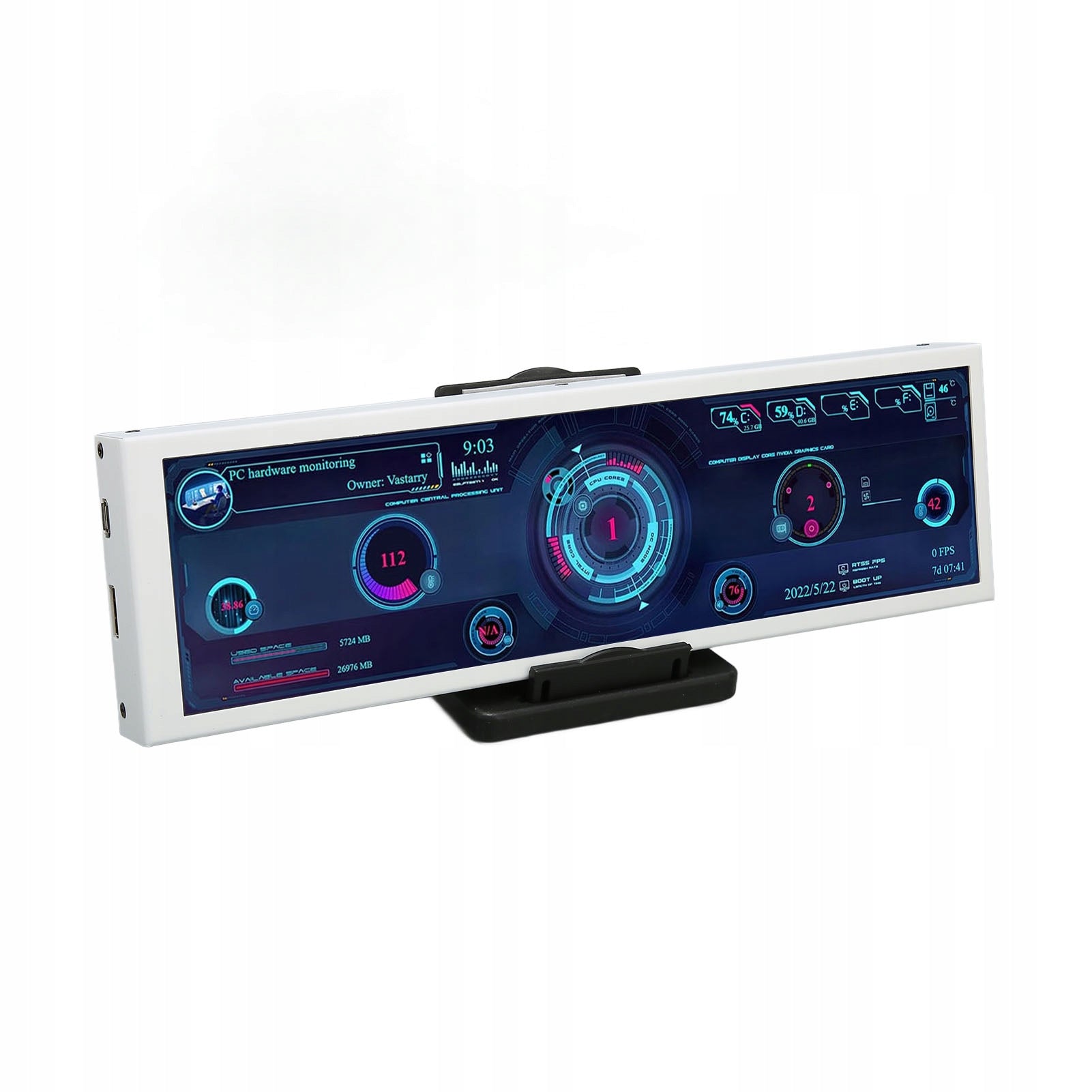 Computer Temperature Monitor 8,8 Inch IPS Theme Editor WF