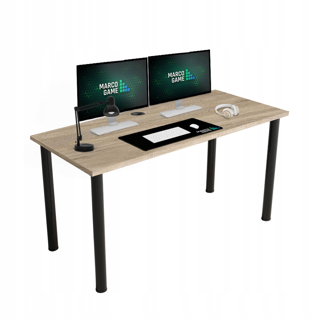 Computer desk MARCO GAME sonoma oak with cable pass, for office