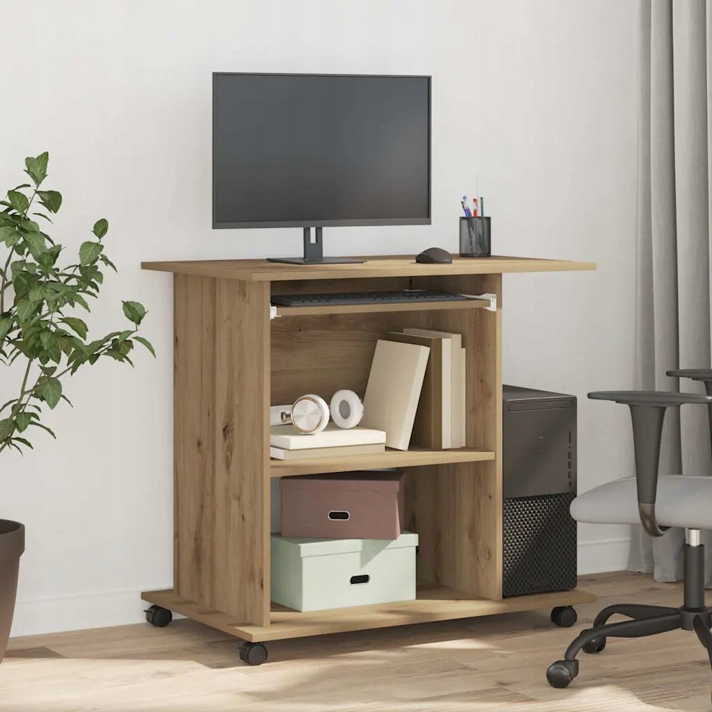 Computer desk, artisan oak, 80x50x75 cm Furniture color artisan oak