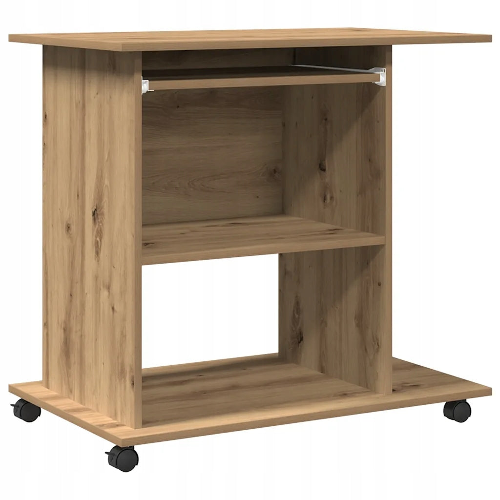 Computer desk, artisan oak, 80x50x75 cm