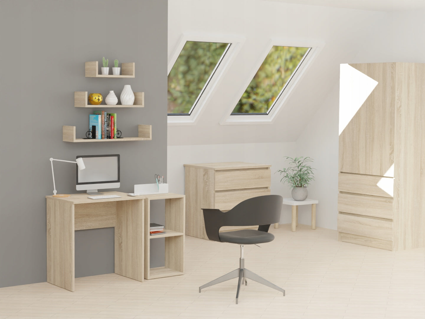 Computer desk gaming rectangular table for office room 70 cm sonom Brand Marand