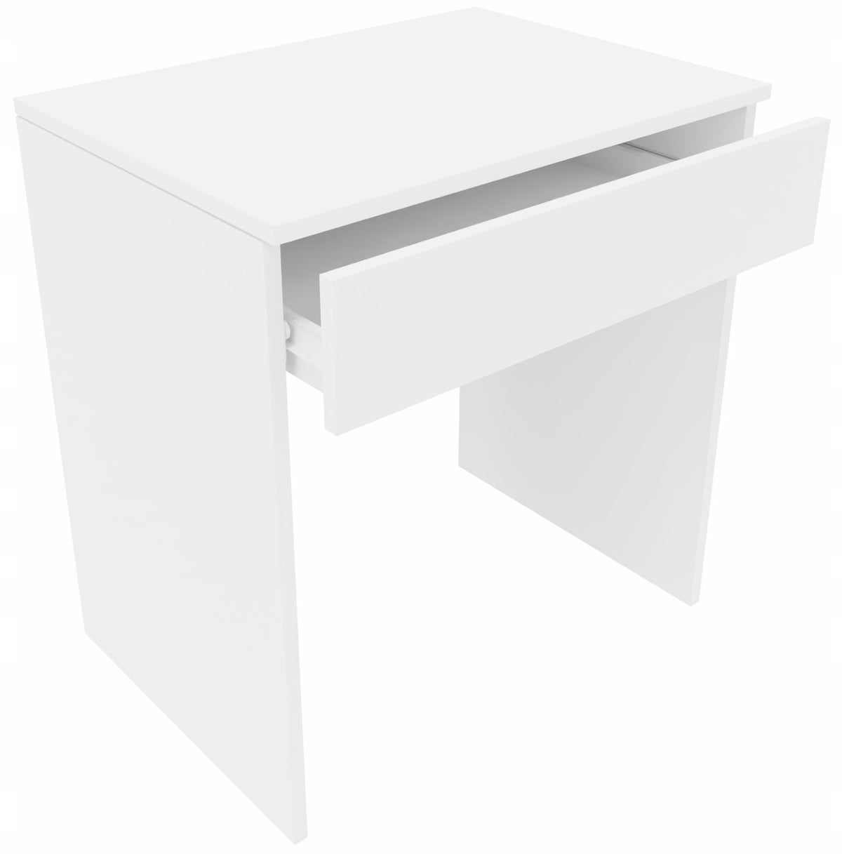 Computer desk with drawer rectangular gaming table 70 cm white mat