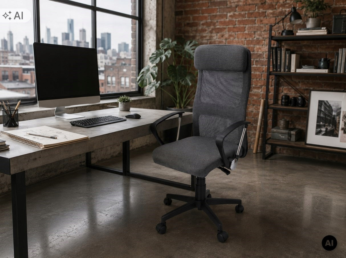 Computer office chair for work home office MARCO grey graphite Brand Jumi