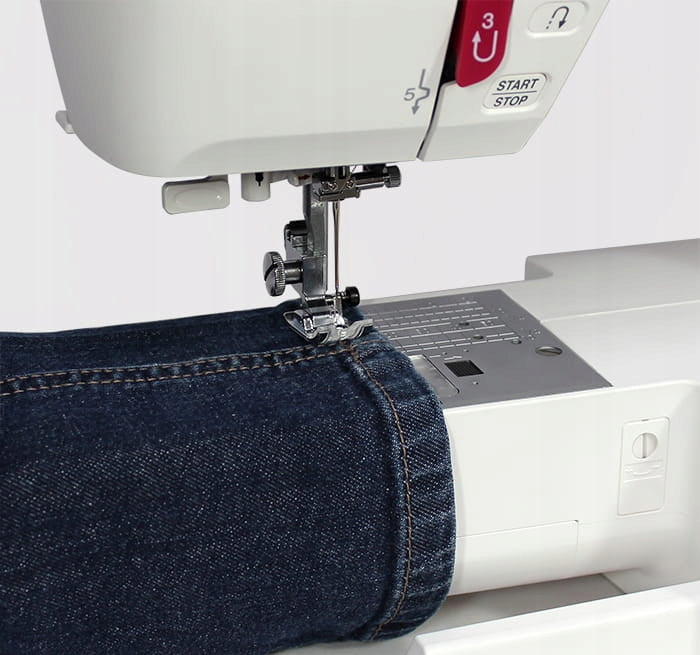Computer sewing machine strong Janome 5060DC + TABLE Types of stitches elastic twig invisible arched overlock crescent straight satin zigzag