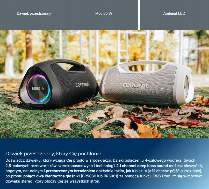 Concept SoundJoy Wireless Bluetooth Speaker - Black BR5060 Manufacturer code br5060