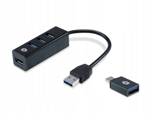 Conceptronic HUBBIES04B USB 3.2 Gen 1 Hub 4-port Black