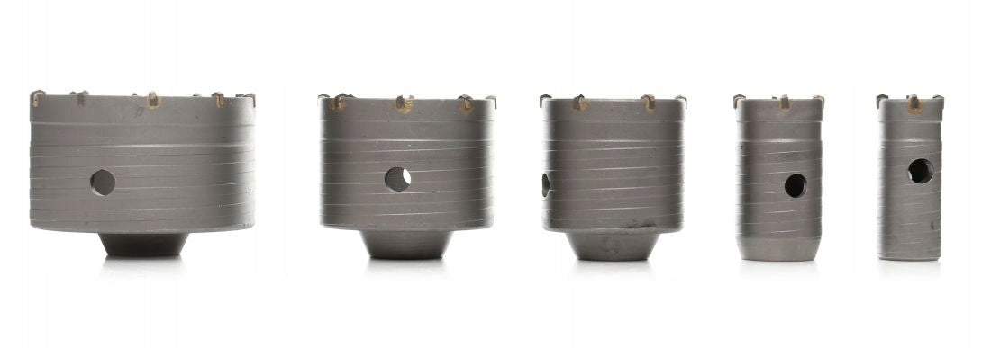 Concrete masonry hole saw Set 7el SDS+ IN CASE 40 65 80 100 mm STRONG Diameter 100 mm