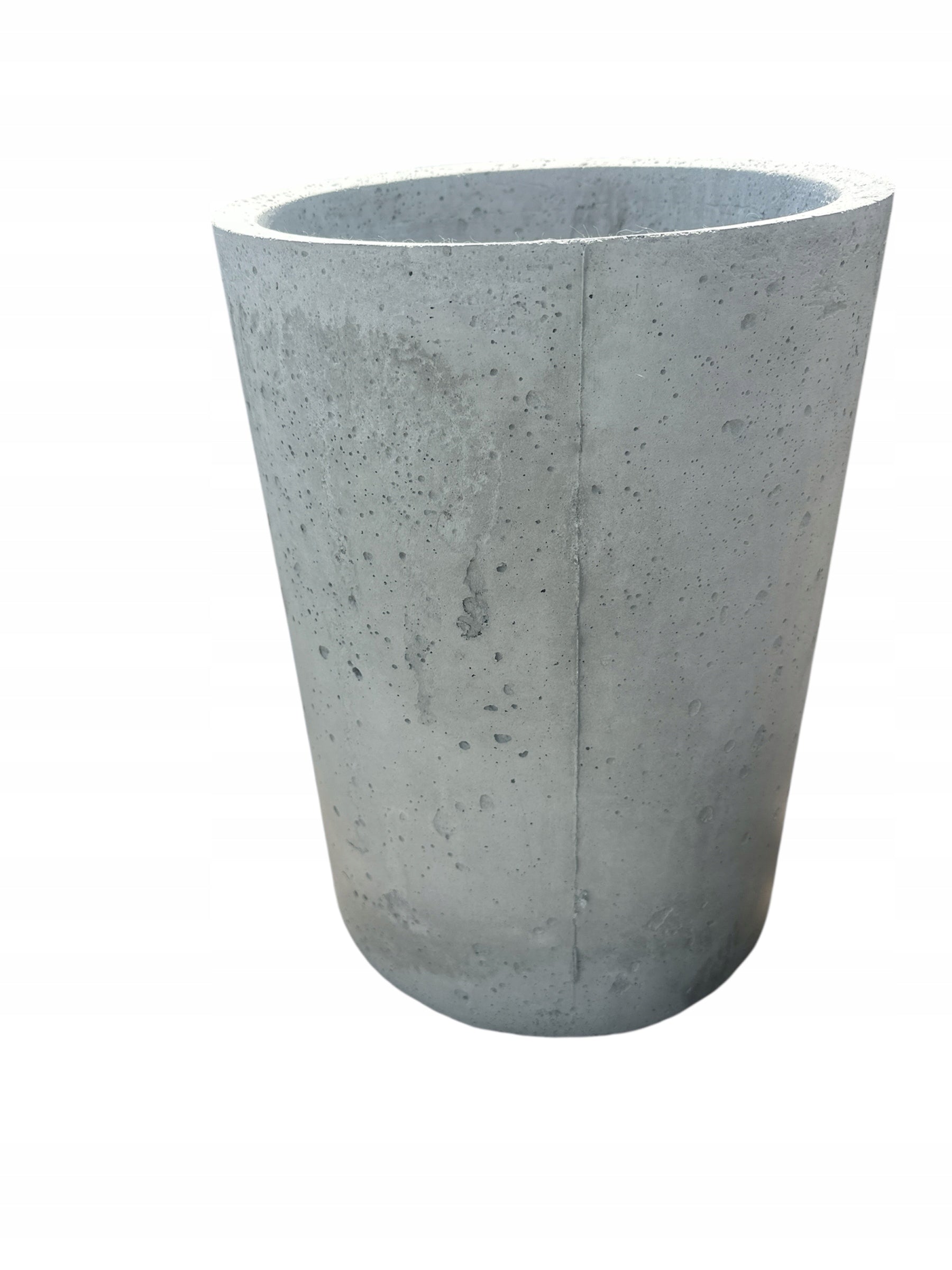 Concrete planter round architectural concrete 31x35 garden small grey