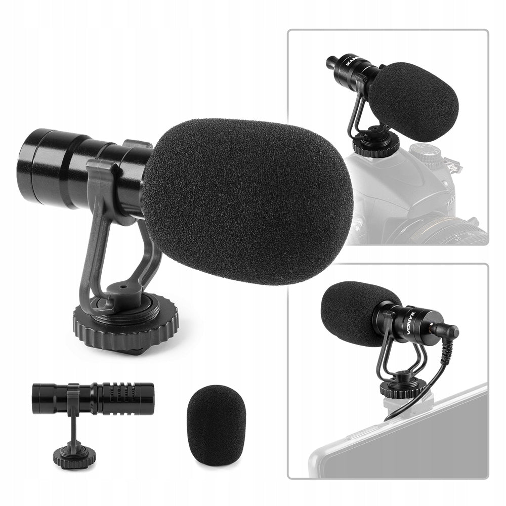 Condenser microphone for smartphone camera Vonyx Batteries included no
