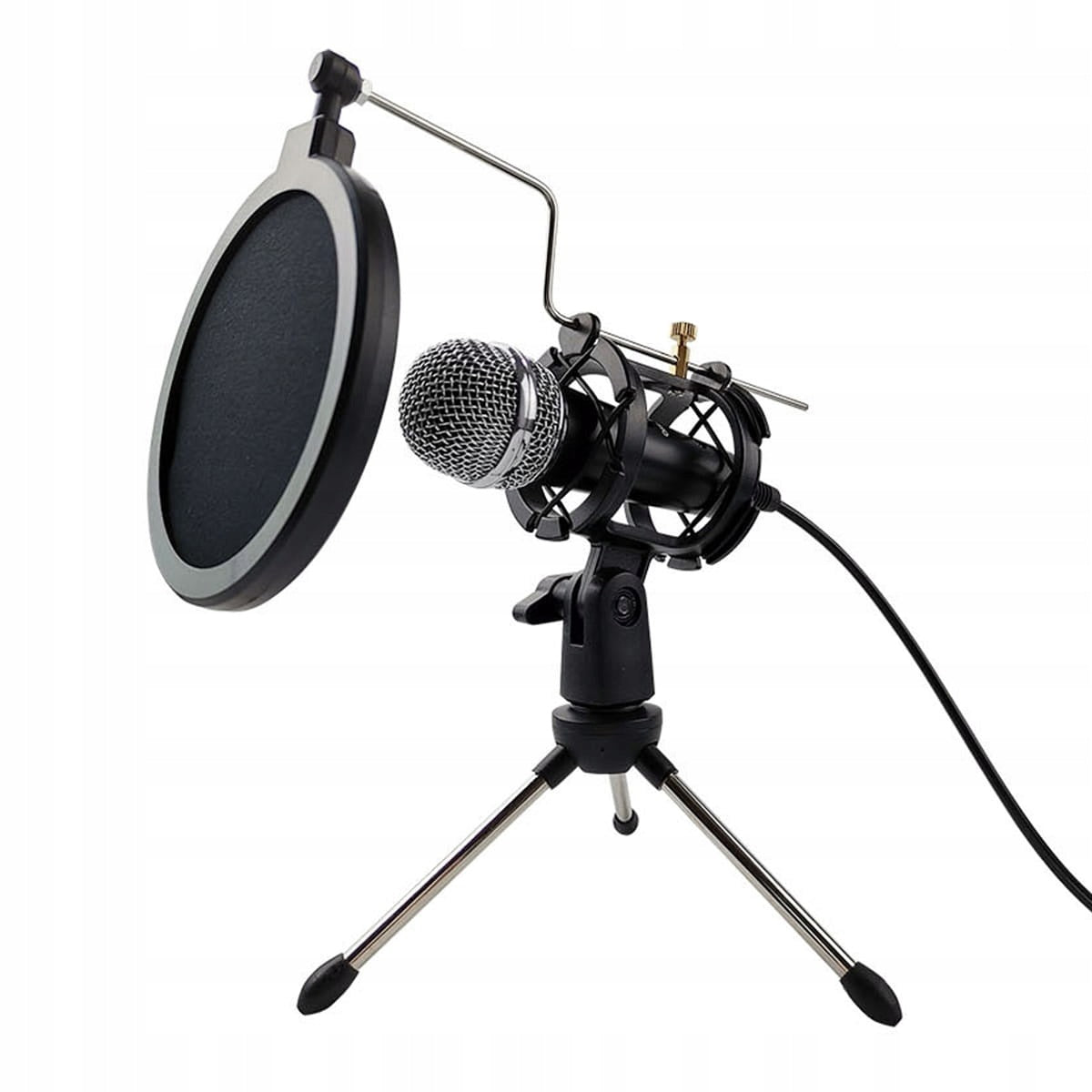 Condenser microphone with POP filter