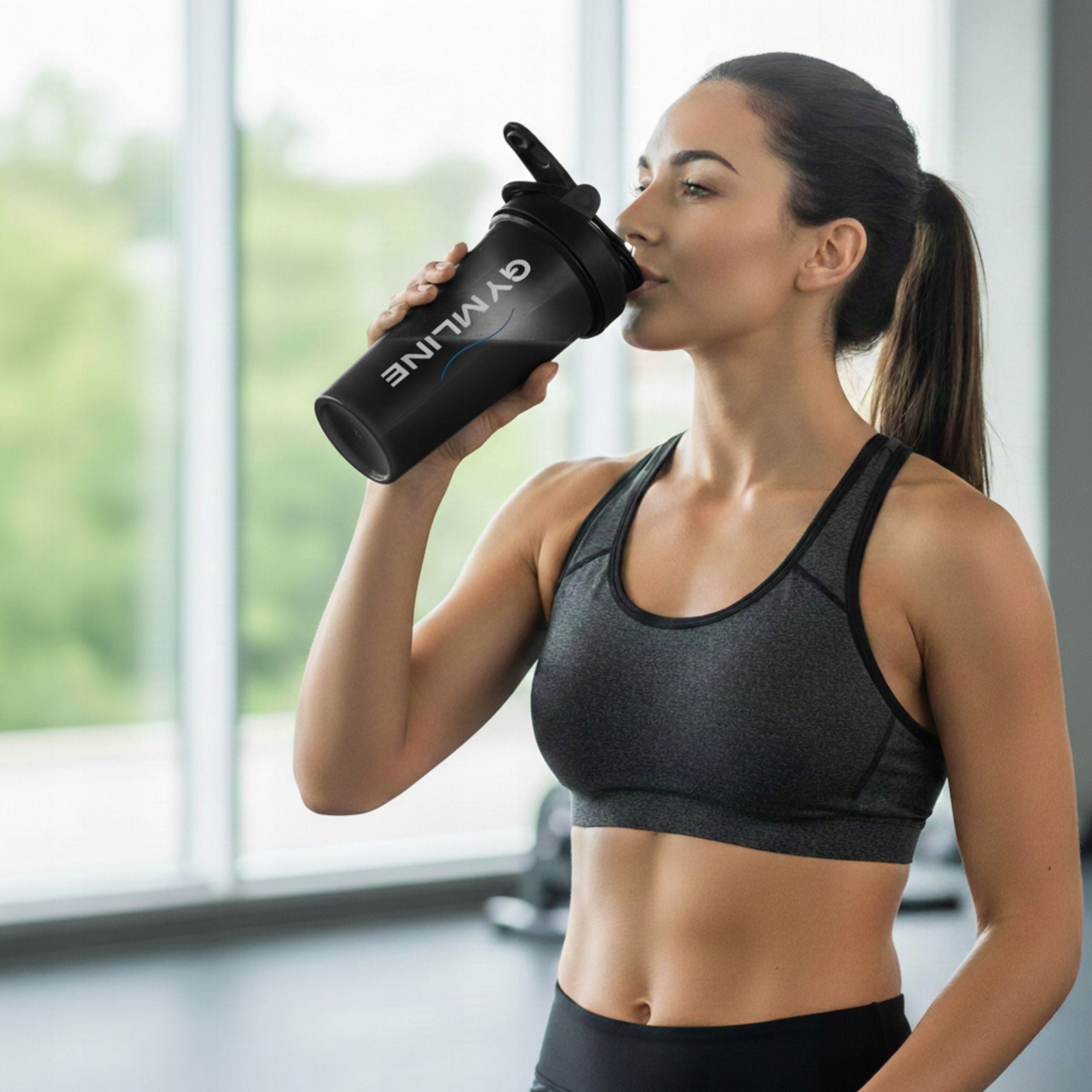Conditioner Protein Shaker 600 ml BLACK Sports for Gym Training Brand no brand