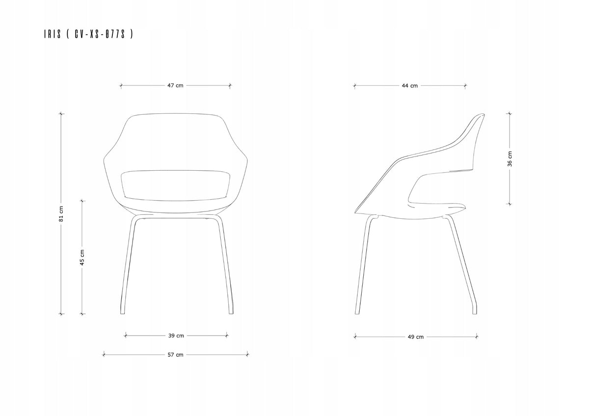 Conference chair Iris black genuine leather auditorium office Manufacturer code CV-XS-077S