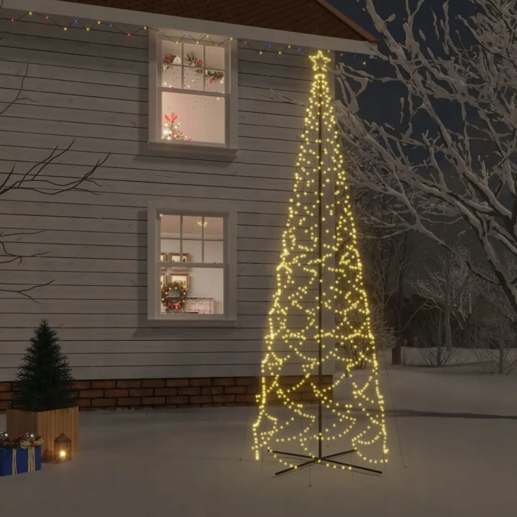 Conical Christmas Tree, 1400 Warm White LED, 16 Brand VidaXL