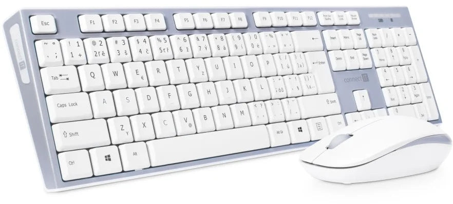 Connect IT CKM-7510-CS COMBO bezdrátový set klávesnice a myši, bílá