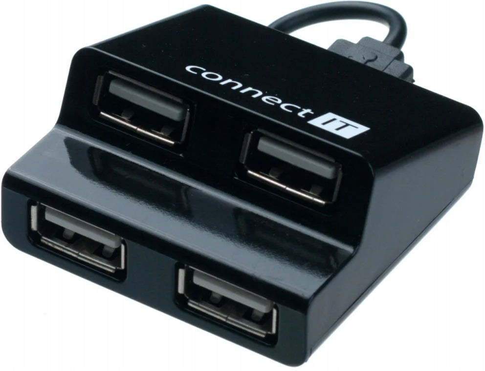 Connect IT USB hub 4 porty STEP - černý