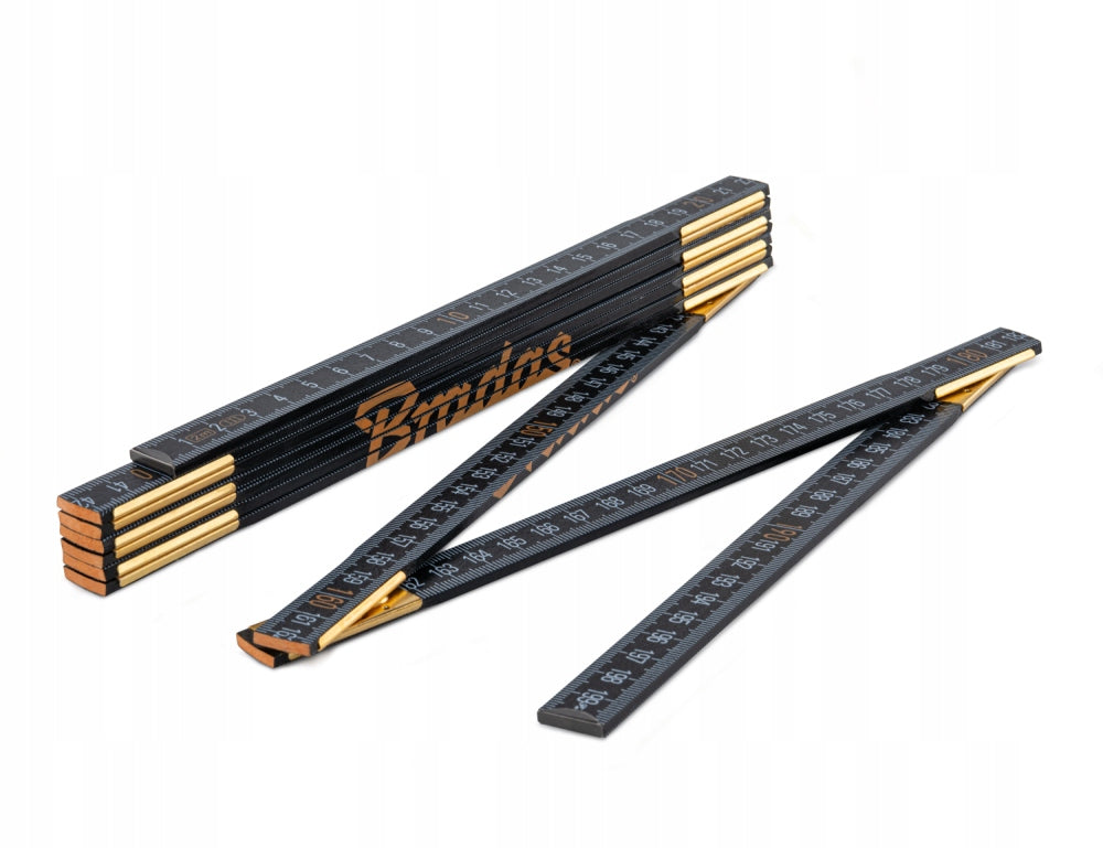 Construction Folding Measure WOODEN BLACK 2m Meter Measure DIY-MFW21BK/S Manufacturer code DIY-MFW21BK/S