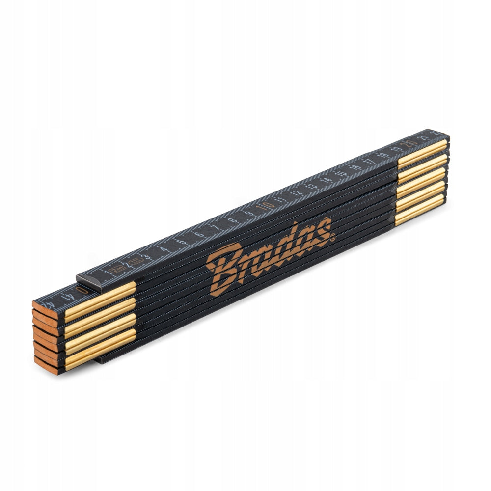 Construction Folding Measure WOODEN BLACK 2m Meter Measure DIY-MFW21BK/S