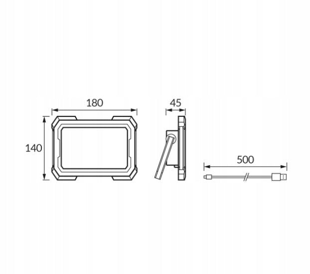 Construction workshop LED floodlight HARDY LED 6W b.cold 500lm IP54 IDEUS Brand Struhm