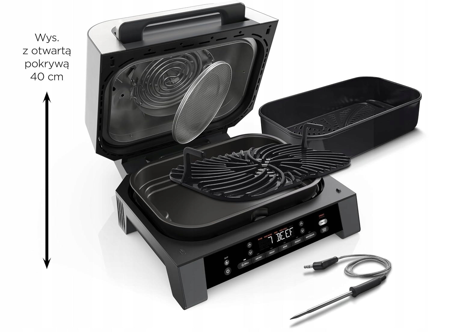 Contact electric grill Ninja DG551EU silver/grey 1760 W Grill type contact