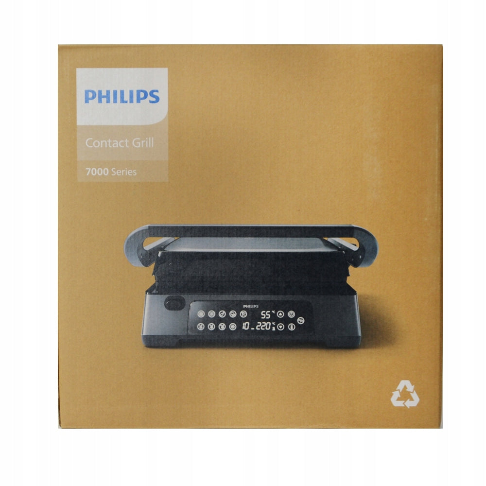 Contact electric grill PHILIPS HD6307/70 Series 7000 black 2200 W Grill type contact