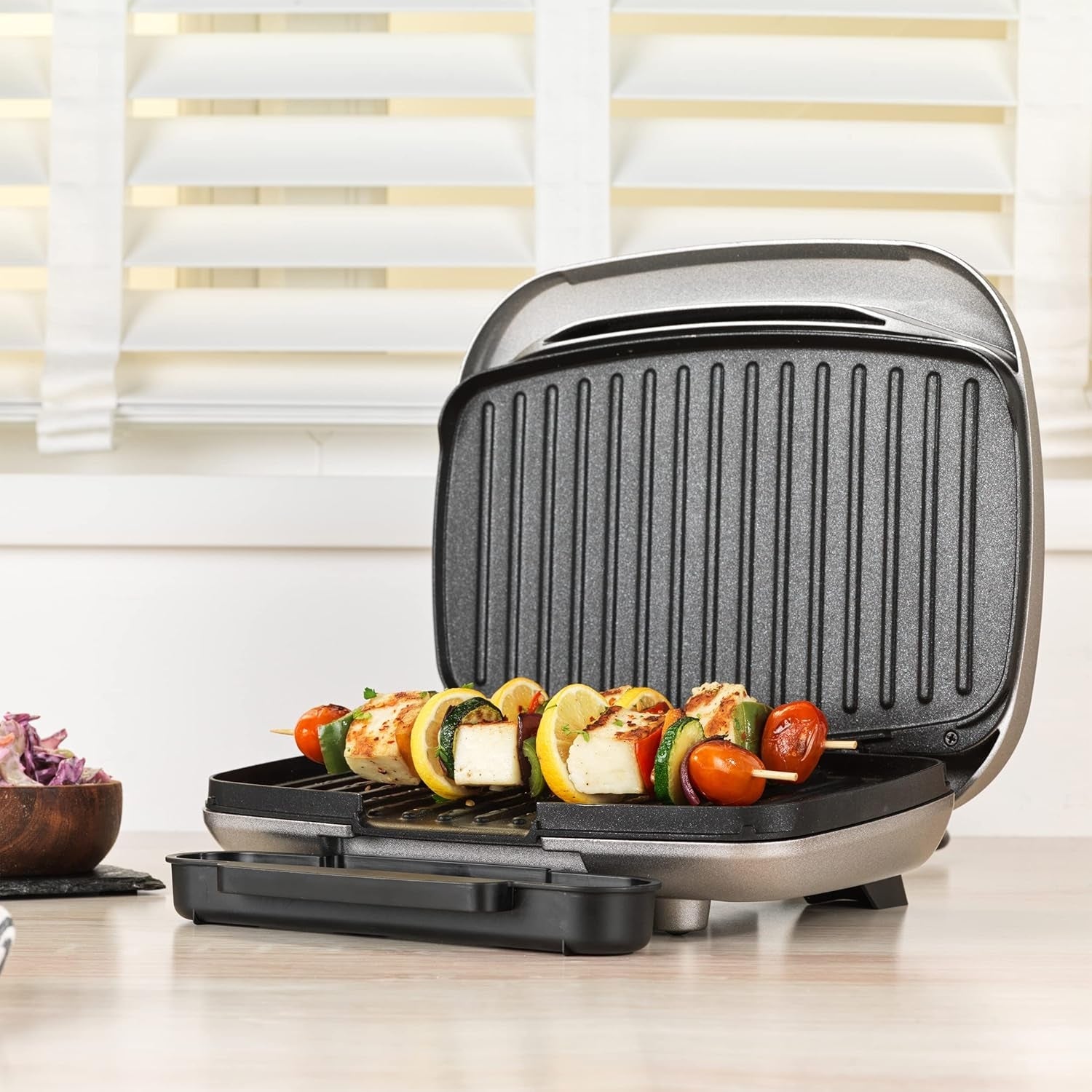 Contact electric grill Petra HEALTH 1000 W silver/grey newest Brand Petra
