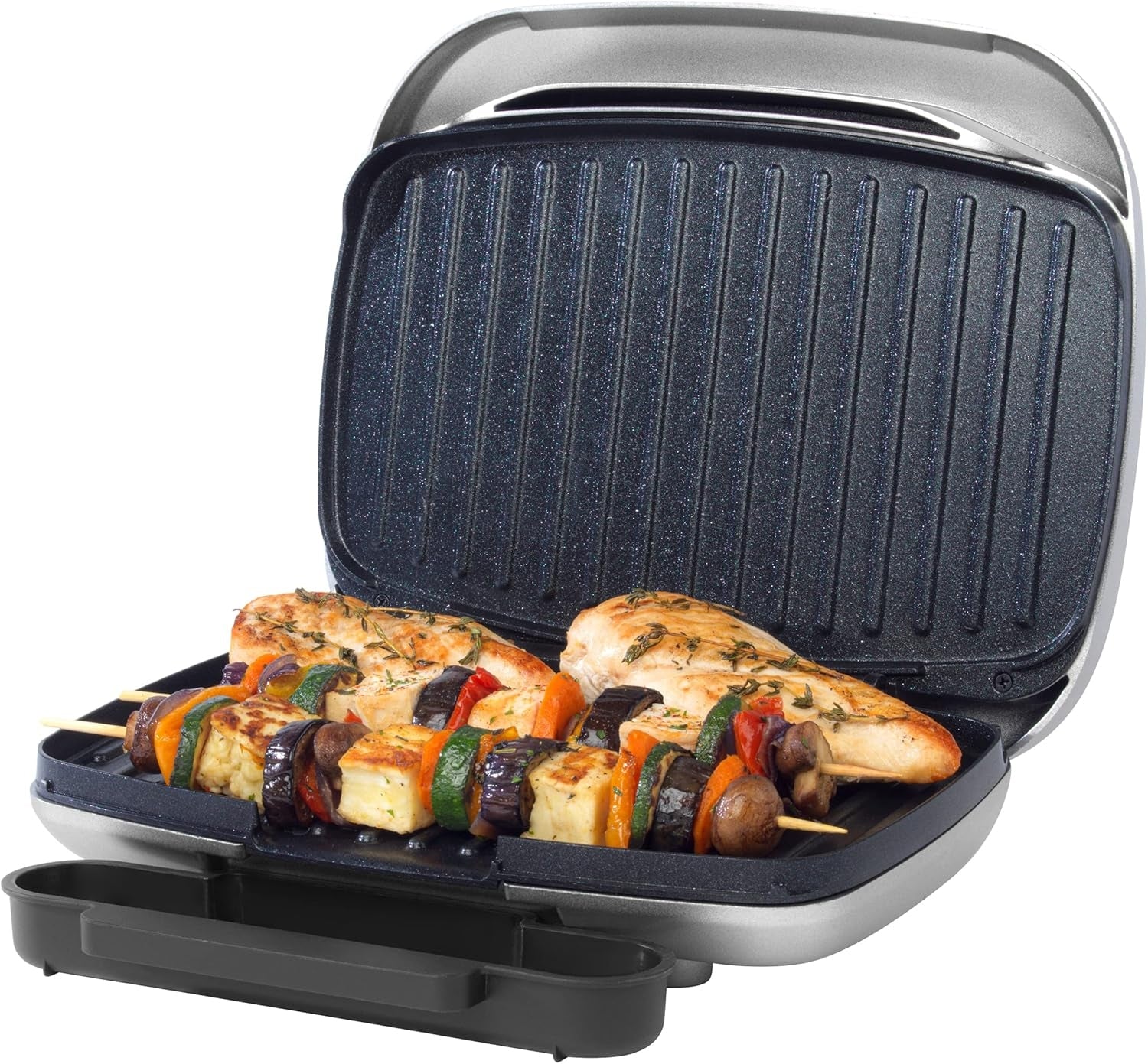Contact electric grill Petra HEALTH 1000 W silver/grey newest Power rating 1000 W