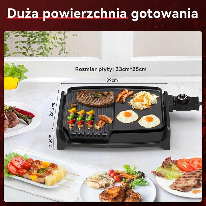Contact electric grill Tiastar AN-127 black 1600 W Power rating 1600 W