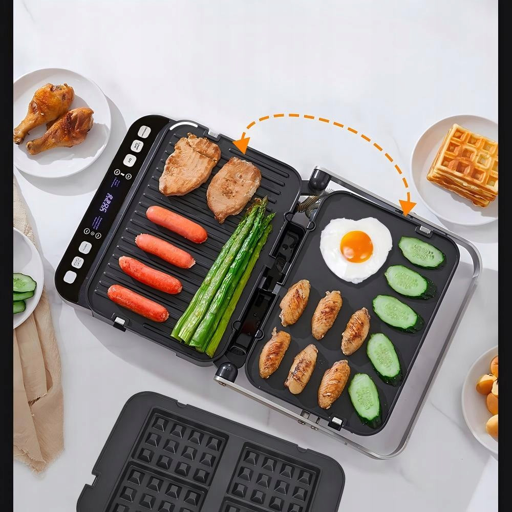 Contact grill BioloMix Power 2000W multifunctional 310mm Opening up to 180° Brand Biolomix