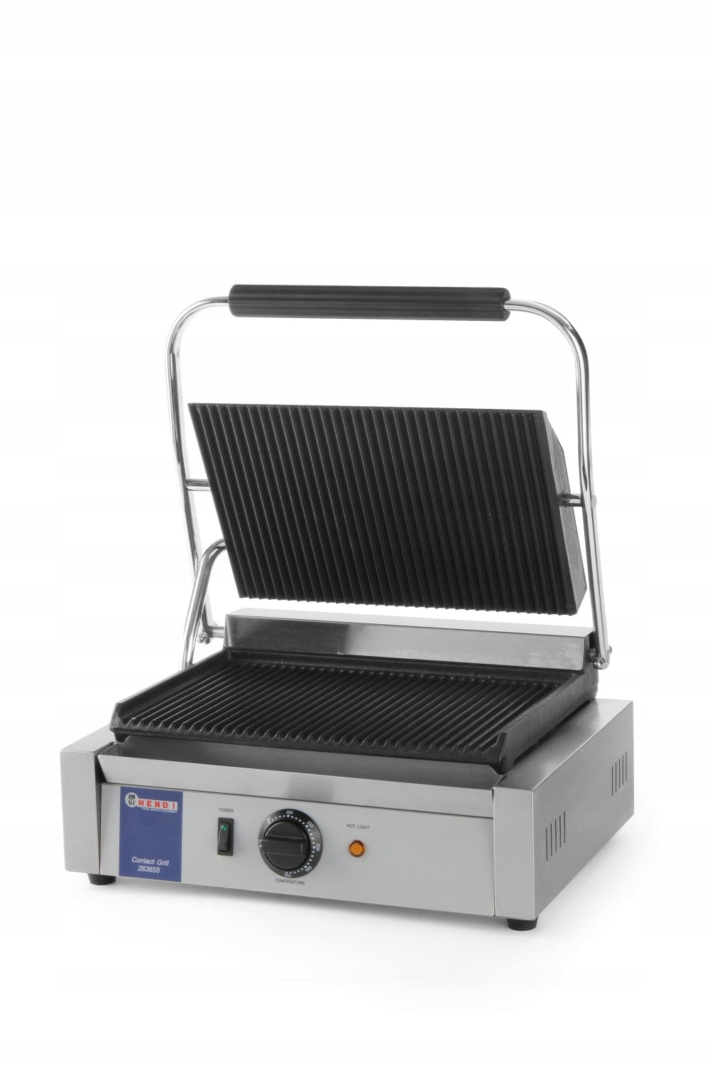 Contact grill PANINI single grooved, 430x370x210 mm | HENDI