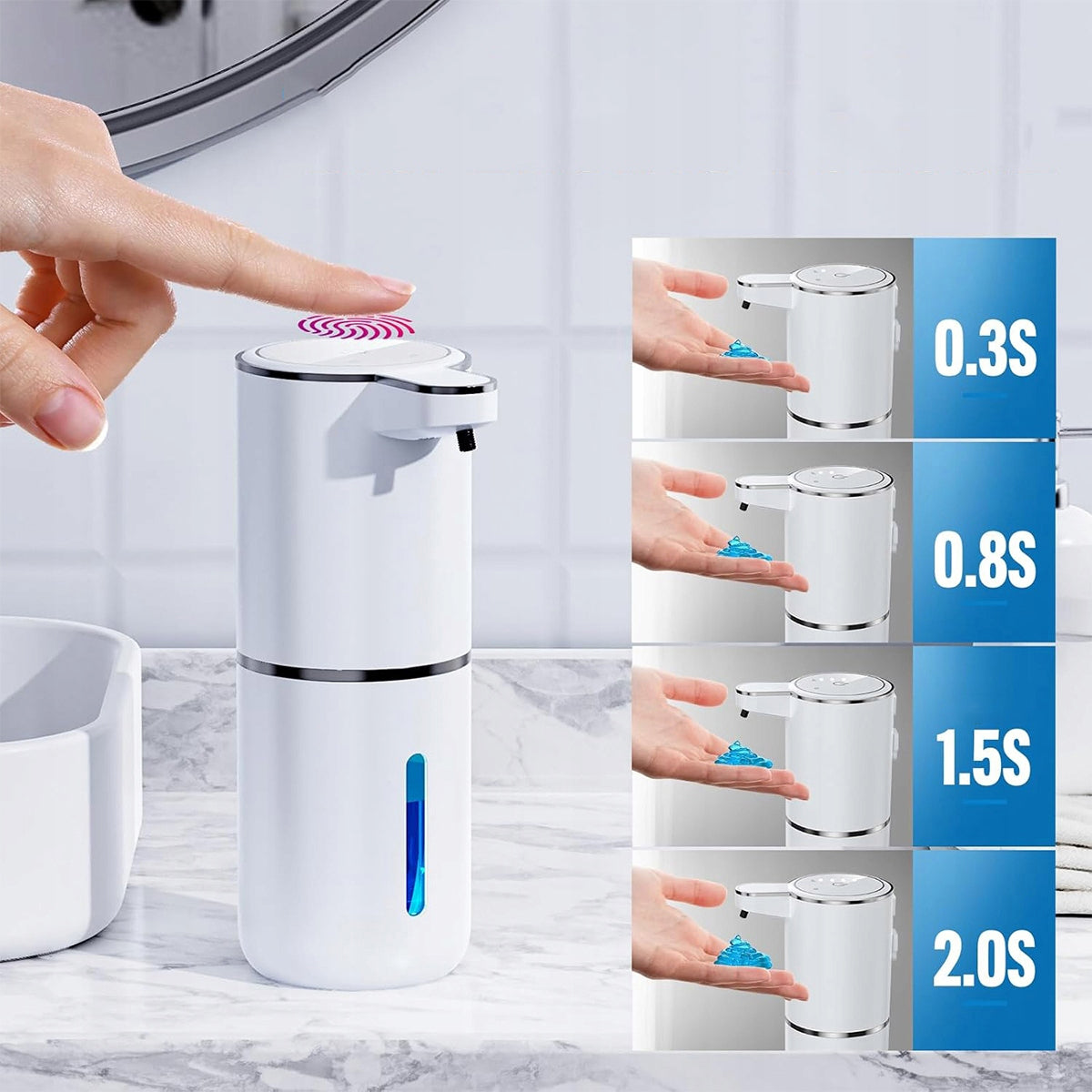 Contactless Soap Dispenser Automatic 380ml Large USB-C IR,gel Packaging status original