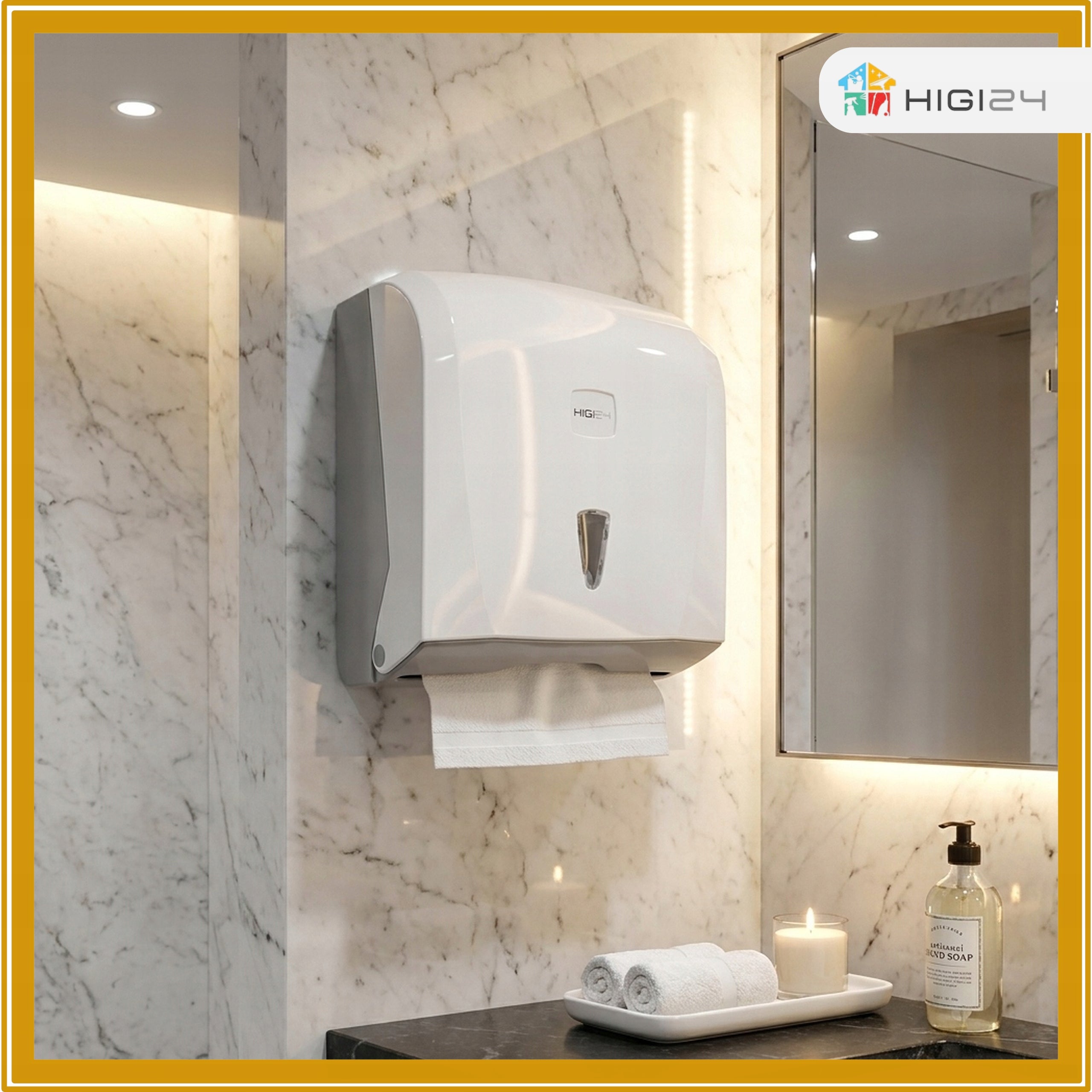 Container Dispenser Paper Towels ZZ White Wall Mounted PZH CERTIFICATE Manufacturer code K40