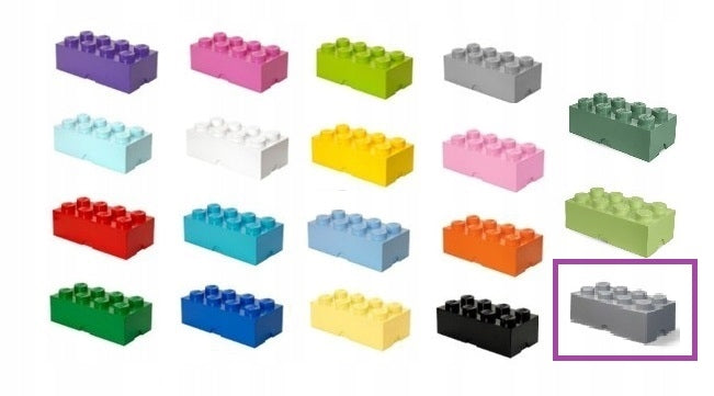 Container LEGO Brick 8 Block dark grey NHG Brand LEGO