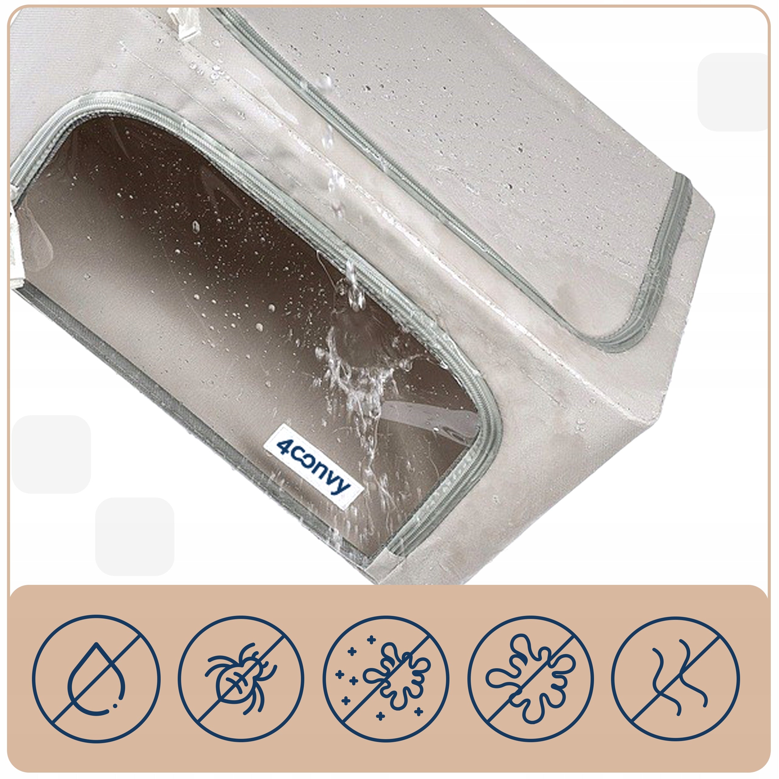 Container organizer bag box for clothes bedding with lid for wardrobes 24L x2 Number of pieces 2 pcs