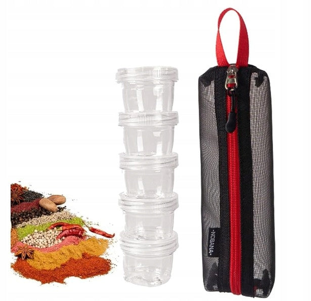 Containers Set of spice containers grill camping travel tourism