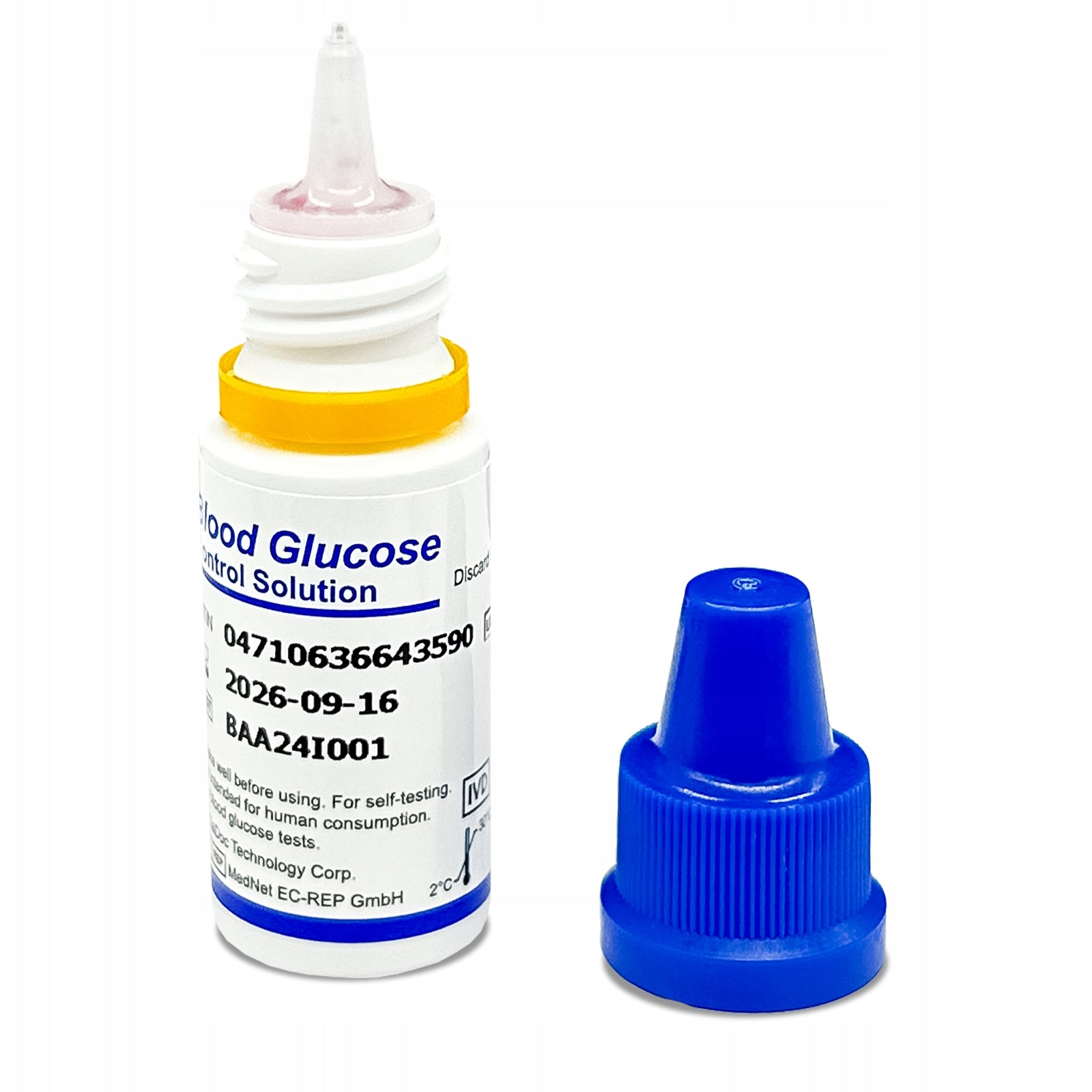 Control fluid for glucose meter Everchek High glucose concentration. 4 ml 09/26