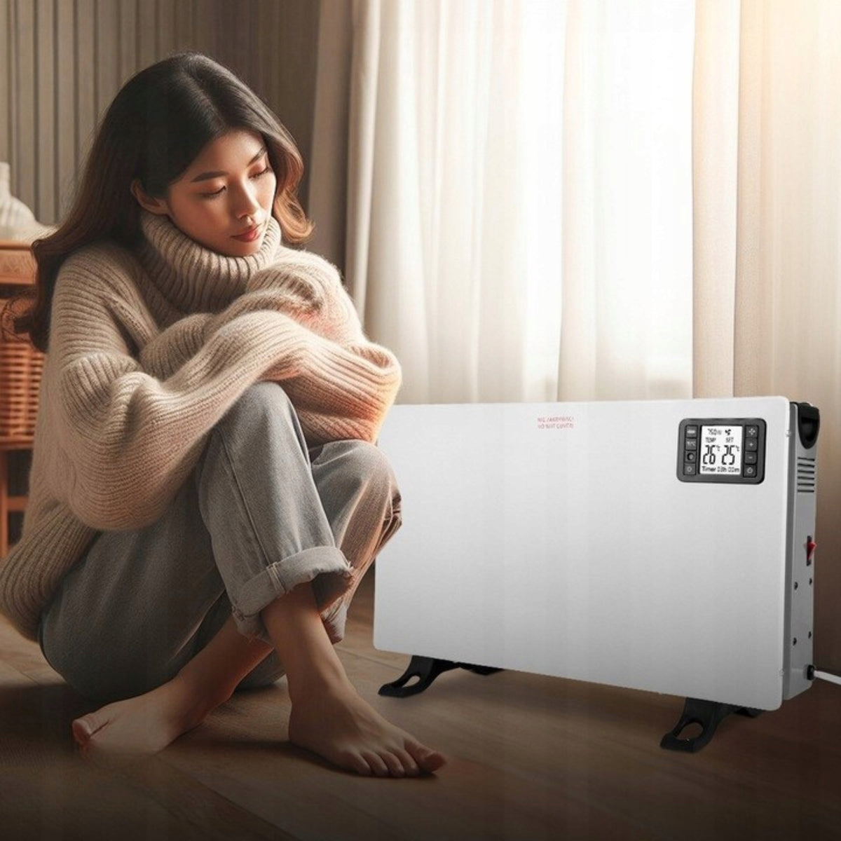 Convector Heater Electric Timer Remote Control Turbo Powerful 2000W Thermostat Packaging status original
