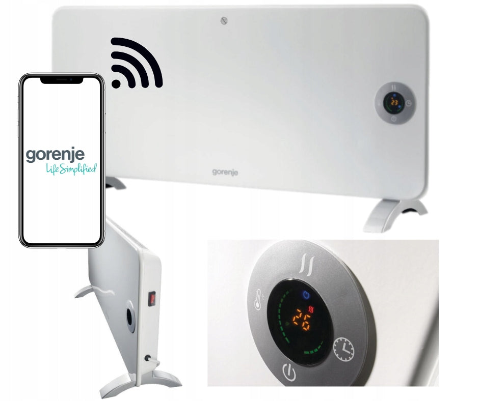 Convector Heater GORENJE Optiheat 2000EWP 2 kW WiFi Display White