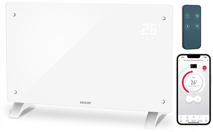 Convector Heater Glass Smart WiFi Sencor Smart HOME 2000W