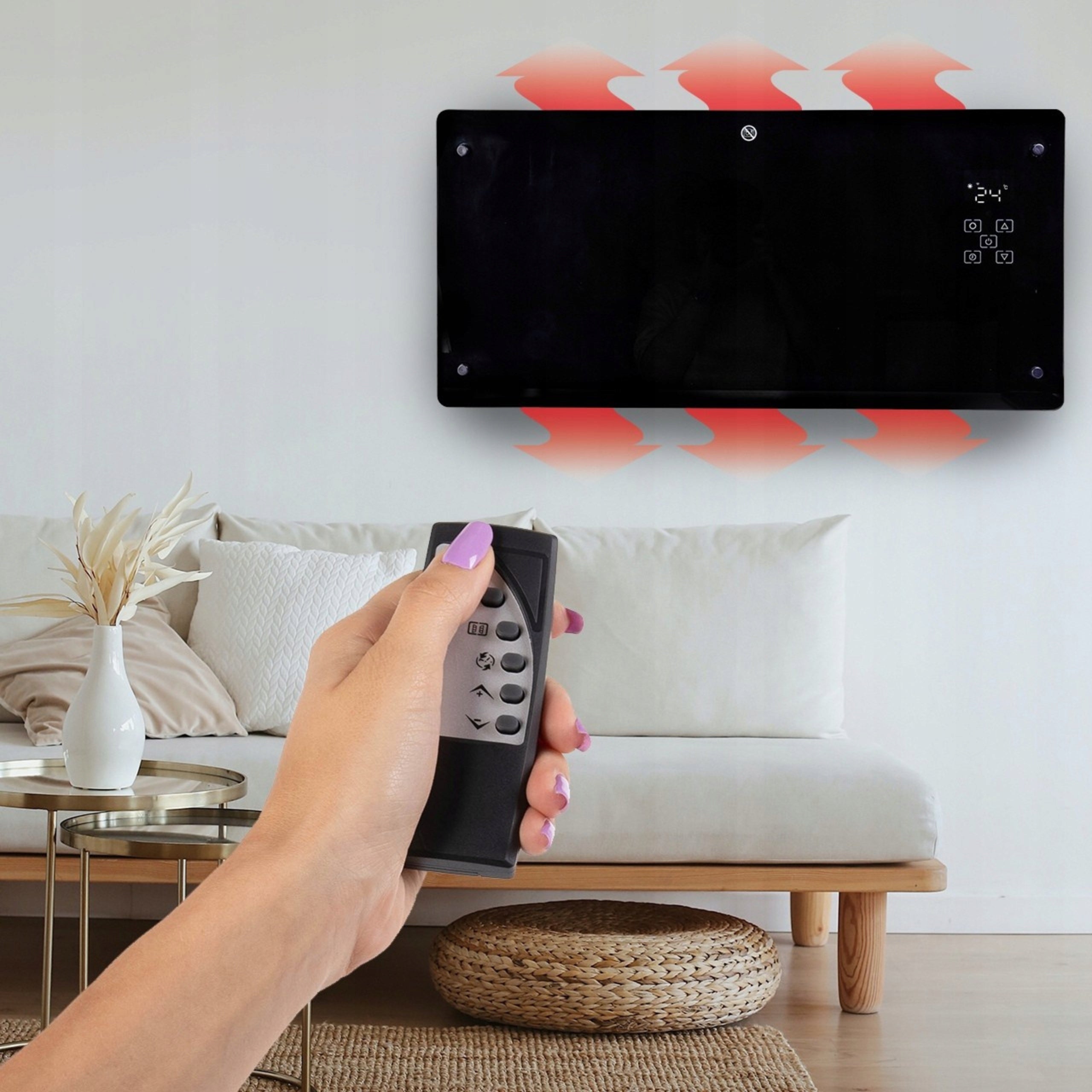 Convector Heater Led Eco WiFi Thermostat Eco Electric Convector Brand no brand