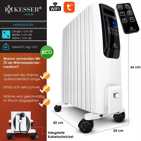 Convector heater 2000 W white Manufacturer code k-or--8fds