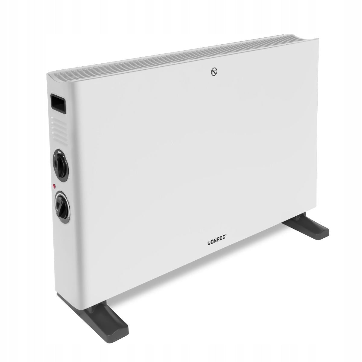 Convector heater - 2000W - White | Turbo Fan & 2 heater settings