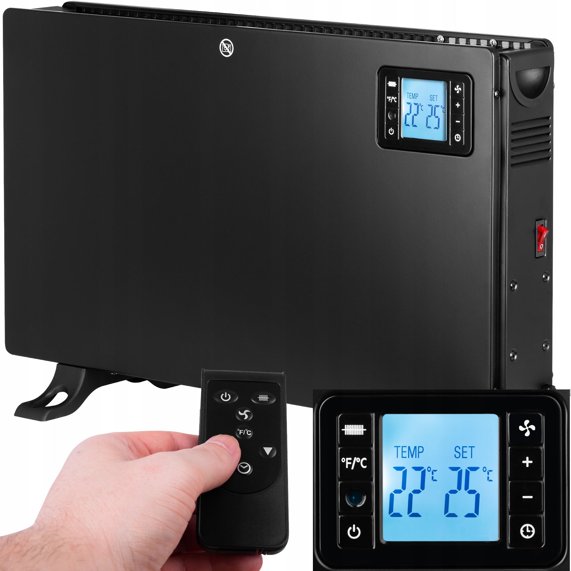 Convector heater ECG 2000 W black