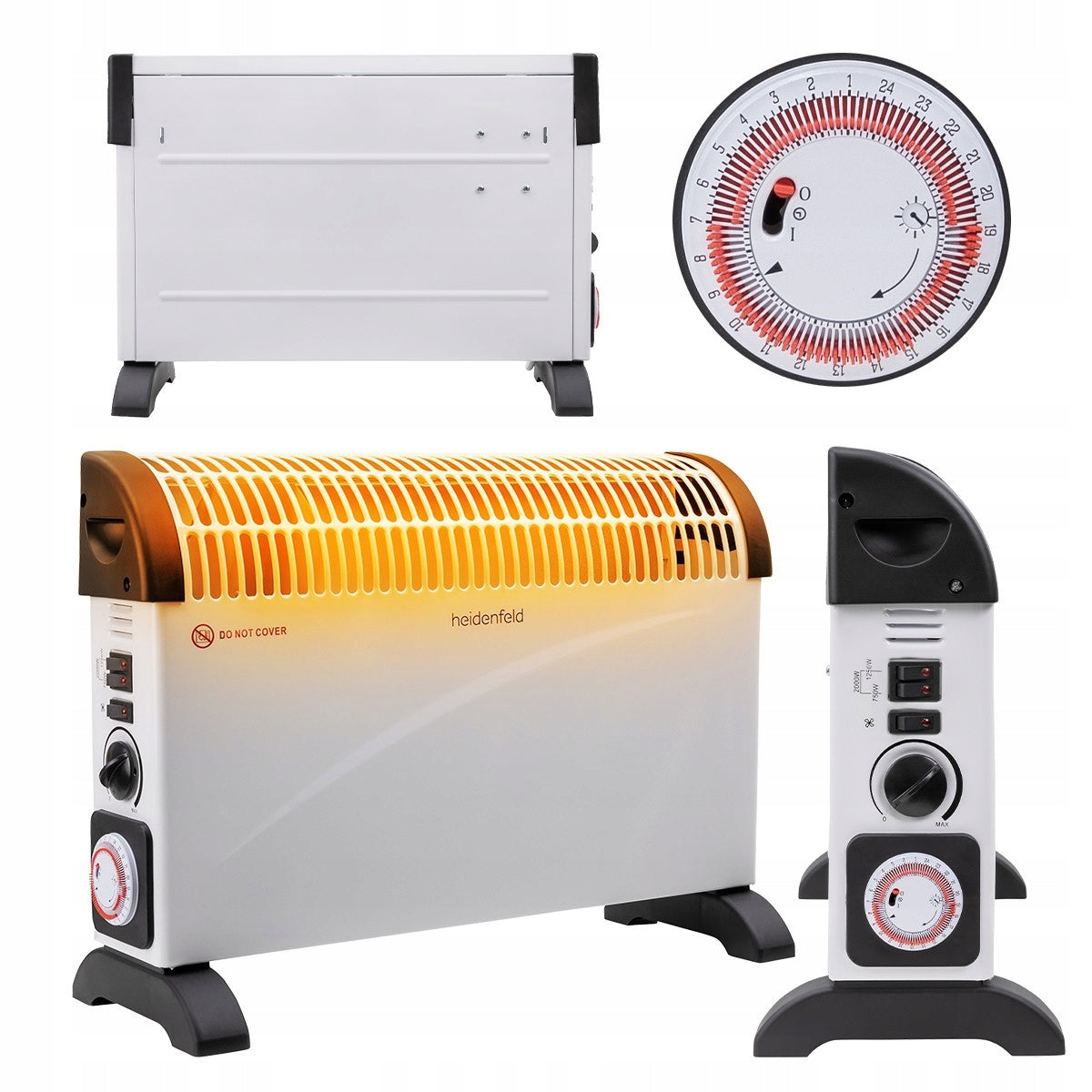 Convector heater HL200 2000 W heating earths, handles, up to 25M / miweba