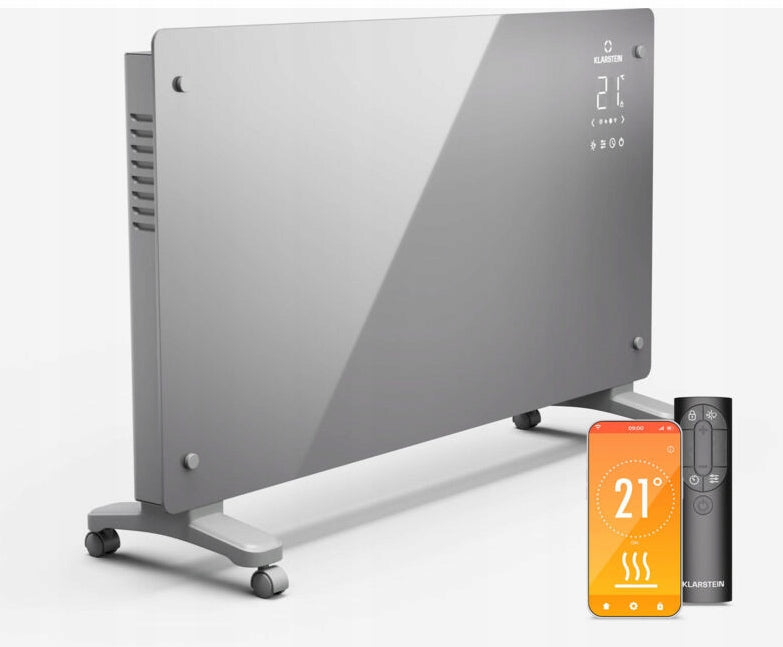 Convector heater Klarstein 2500 W grey, LED display Heating power 2500 W
