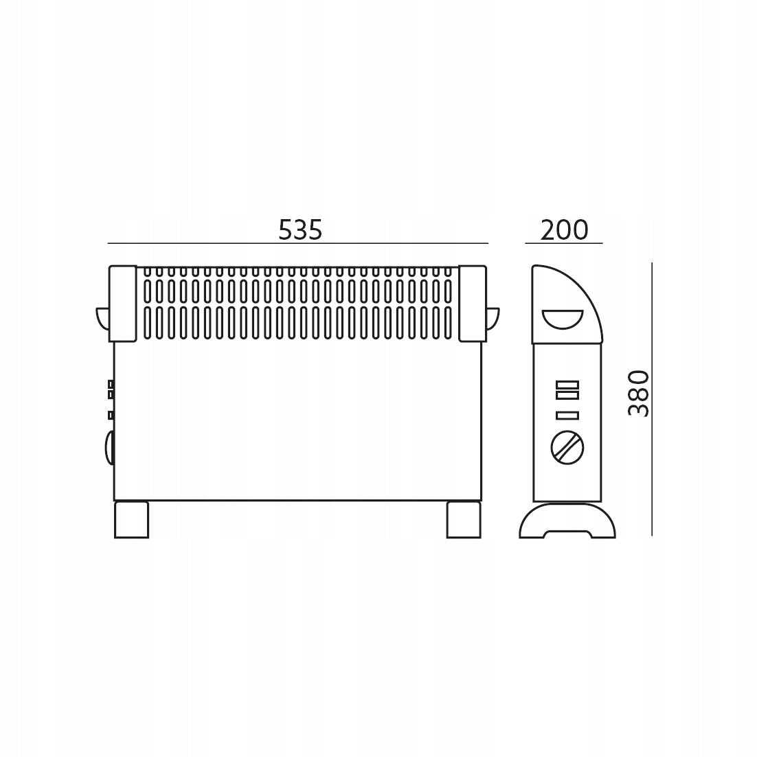 Convector heater Kobi 2000 W white Brand Kobi